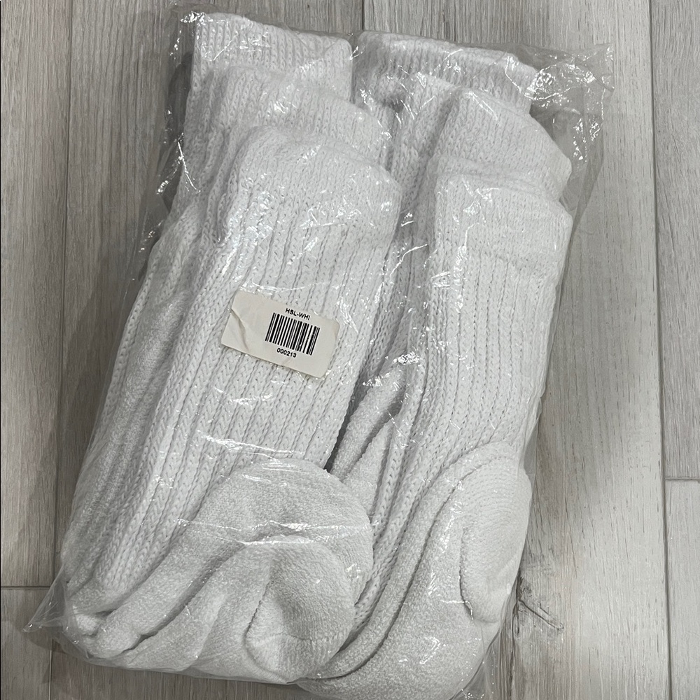 White Ribbed Men's Socks